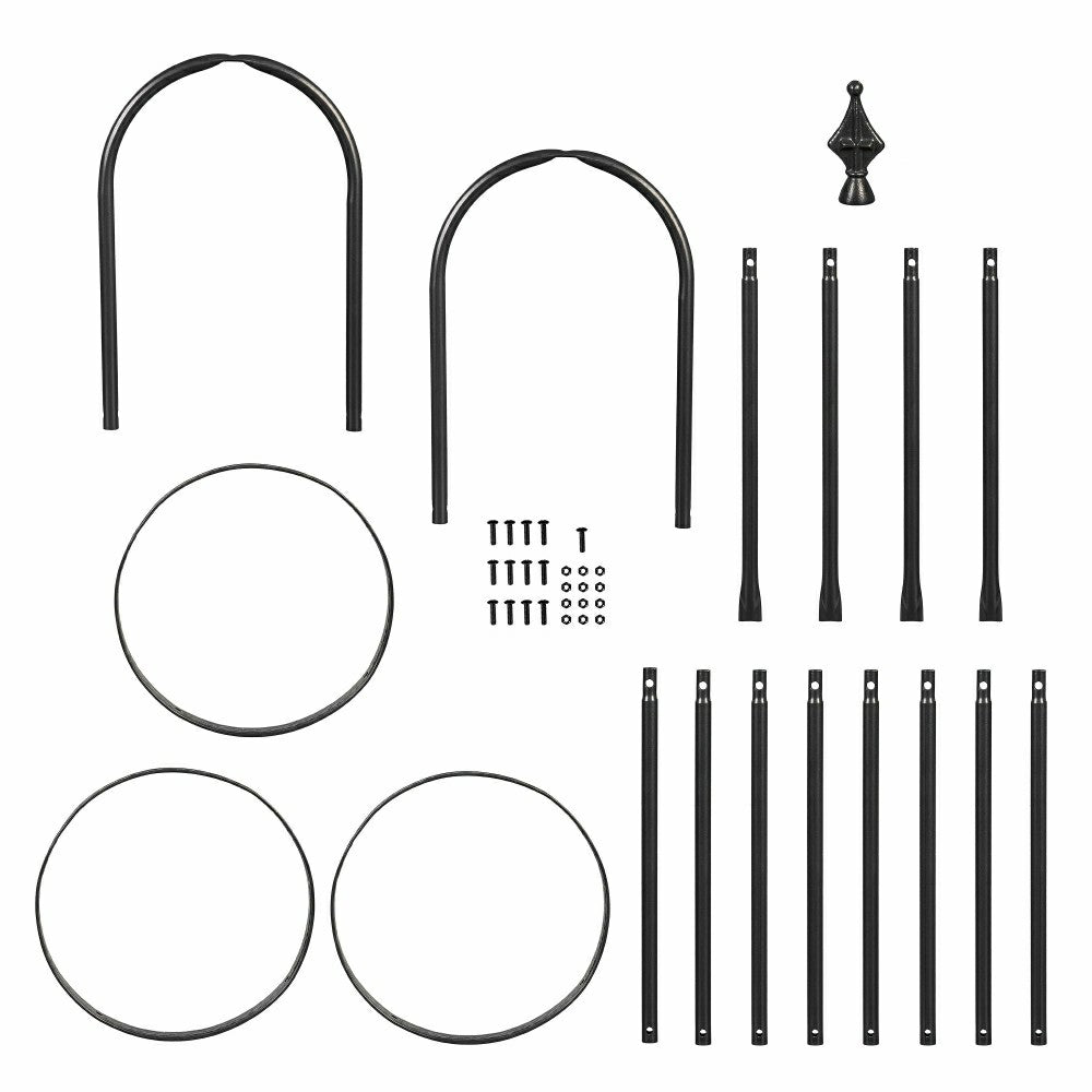 7' Powder-Coated Steel Garden Obelisk, Black | Plow & Hearth