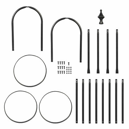 7' Powder-Coated Steel Garden Obelisk, Black | Plow & Hearth