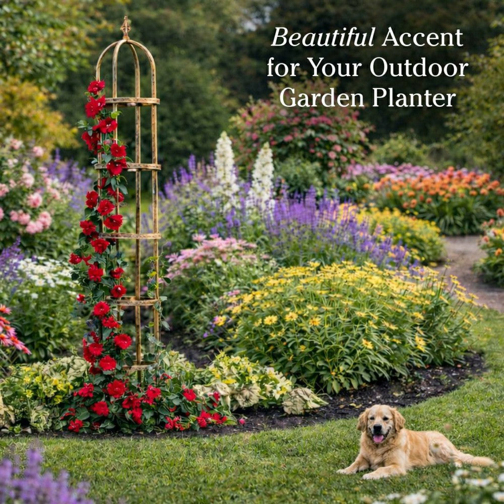 Steel Garden Obelisk | Plow & Hearth