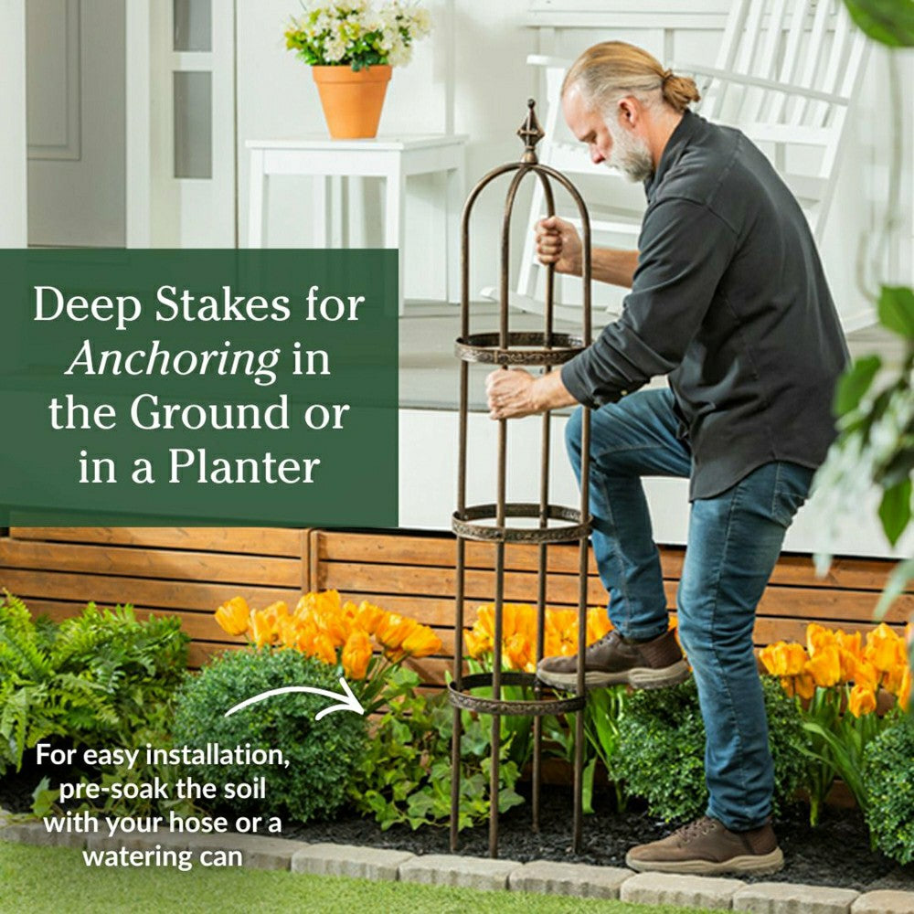 Steel Garden Obelisk | Plow & Hearth