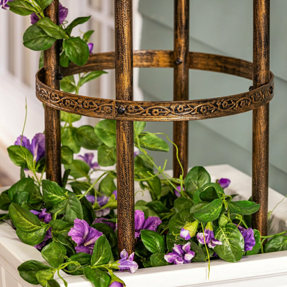 5' Powder-Coated Steel Garden Obelisk | Plow & Hearth