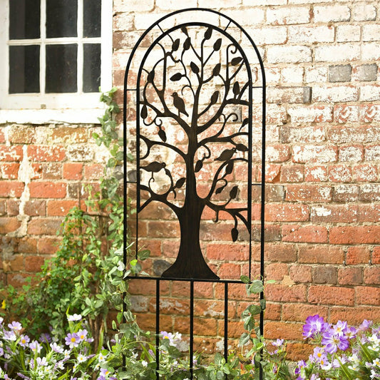 Metal Garden Trellis w/Tree of Life Design | Plow & Hearth