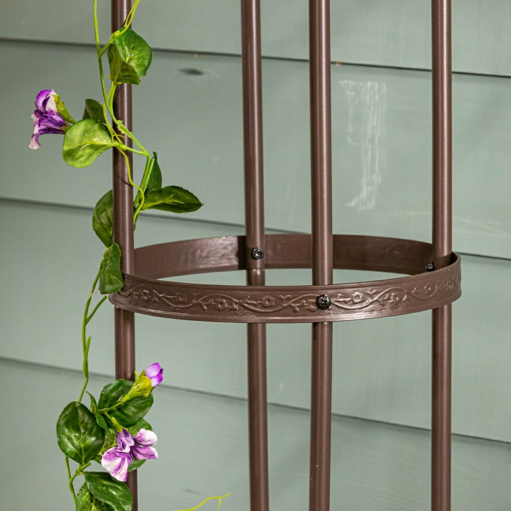 5' Powder-Coated Steel Garden Obelisk | Plow & Hearth