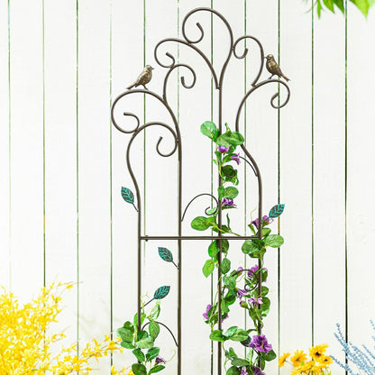 Metal Birds and Scrolls Garden Trellis | Plow & Hearth