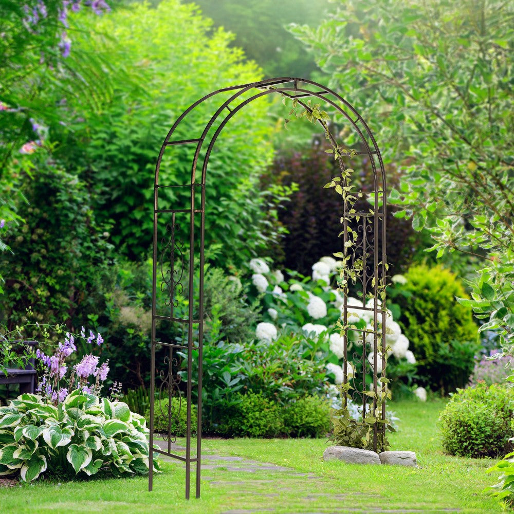Bronze Montebello Slimline Garden Arbor | Plow & Hearth
