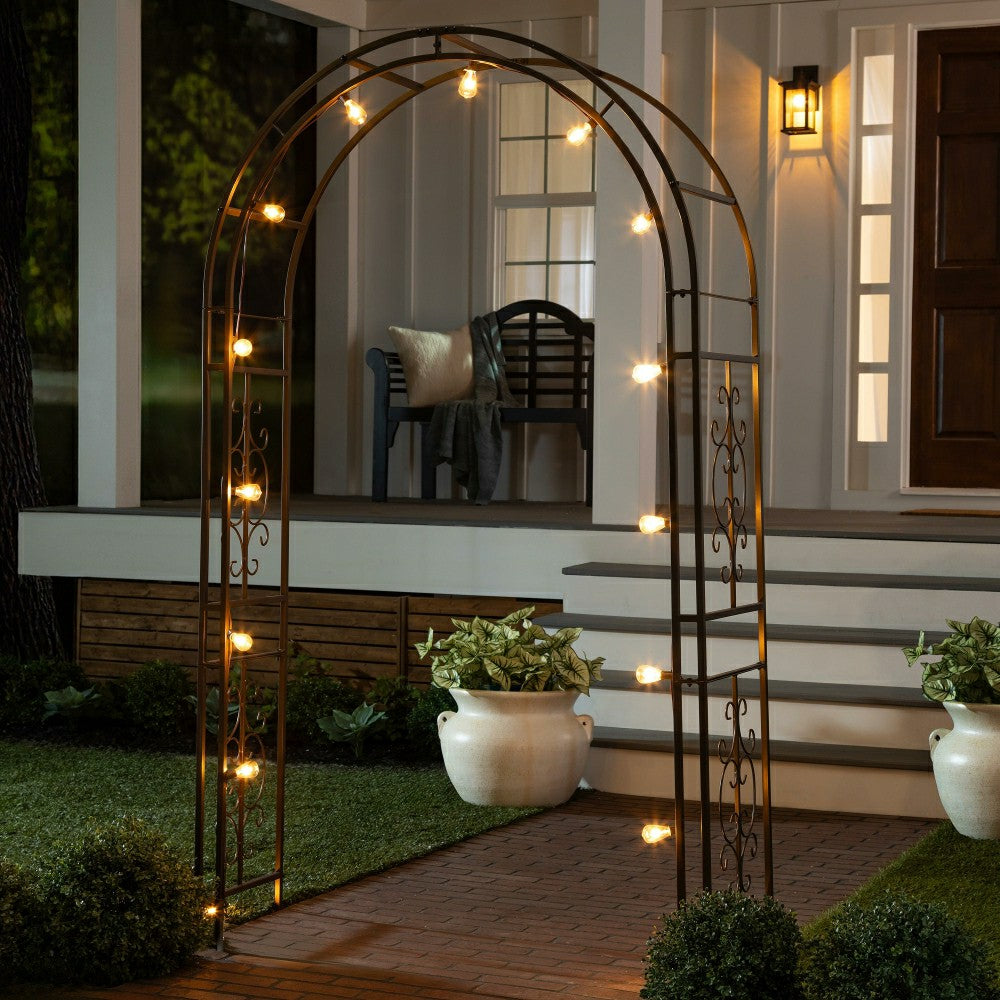 Bronze Montebello Slimline Garden Arbor | Plow & Hearth