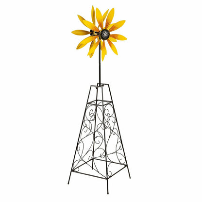 Wind Spinner Trellis: Yellow Flower | Plow & Hearth