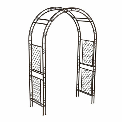 Metal Garden Arbor With Lattice Pattern | Plow & Hearth