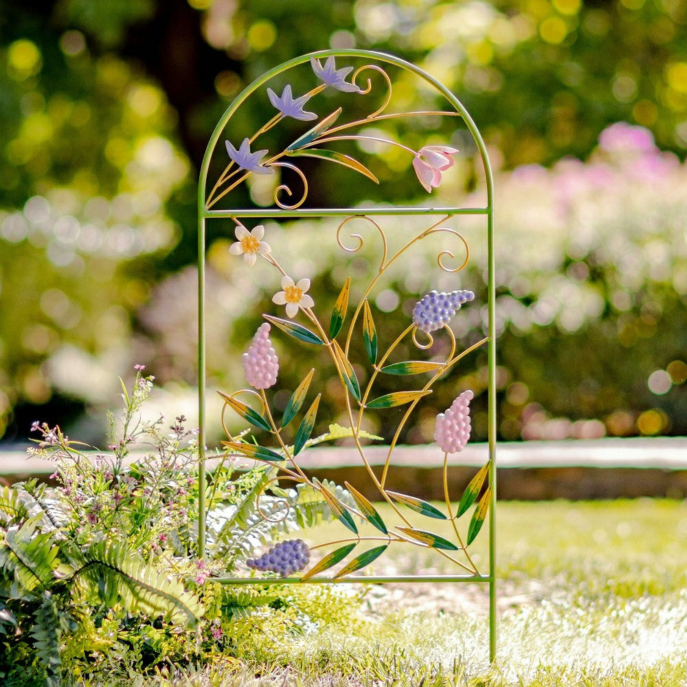 Spring Blooms Iron Garden Trellis Stake | Plow & Hearth