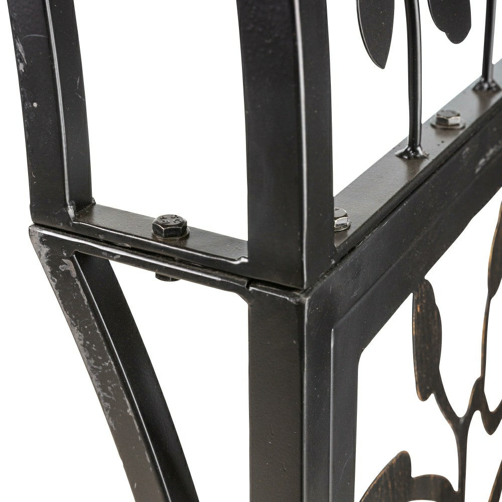 Metal Tree of Life Arched Garden Arbor with Gate | Plow & Hearth