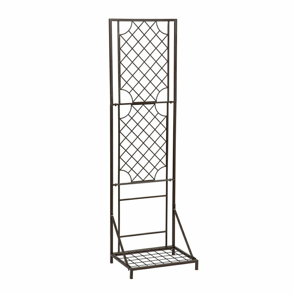 Metal Lattice Trellis with Planter Stand | Plow & Hearth