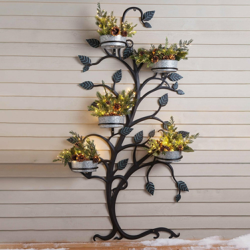 Hanging Tree Trellis with Pot Holders | Plow & Hearth