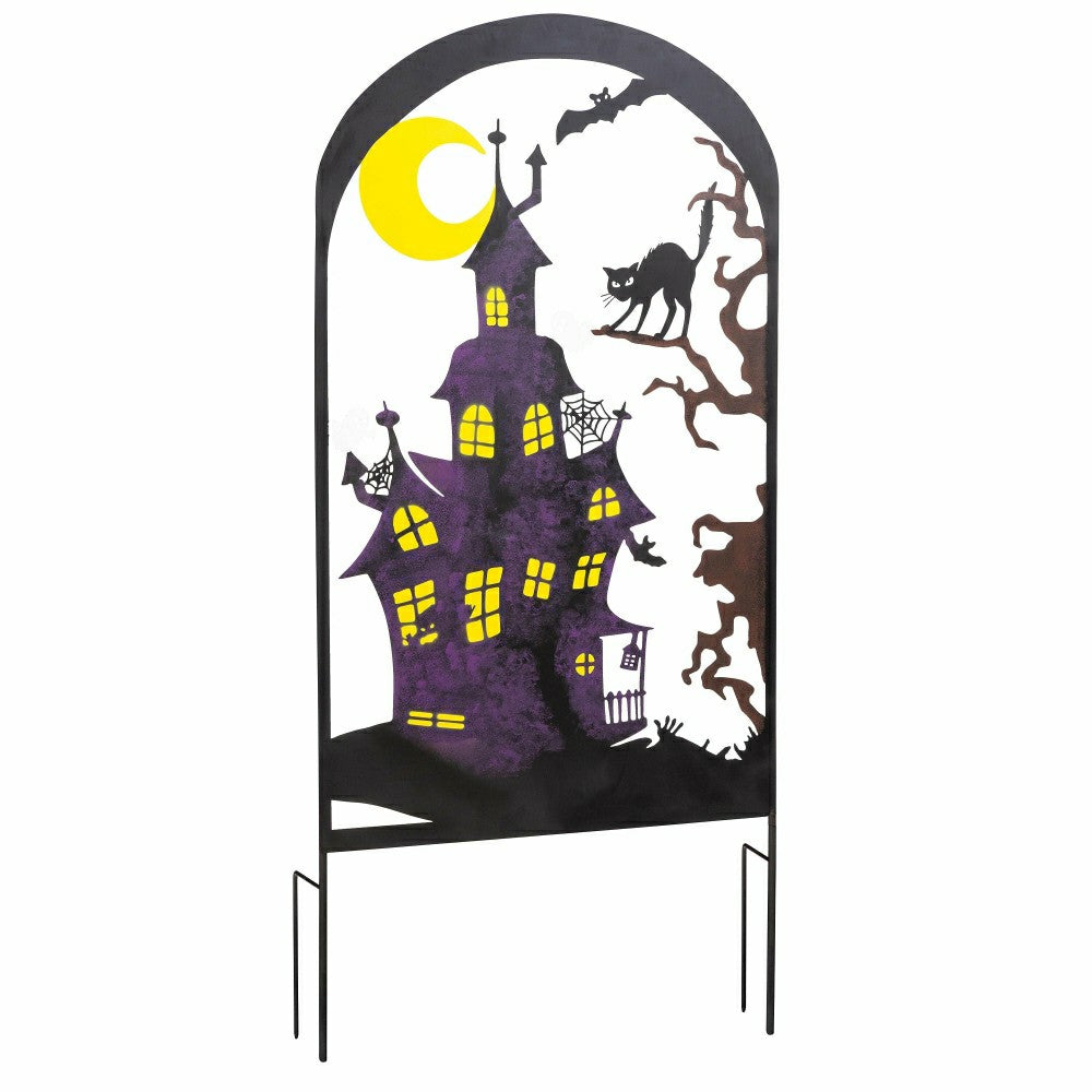 Metal Halloween Trellises In Witch And Haunted House Designs | Plow & Hearth