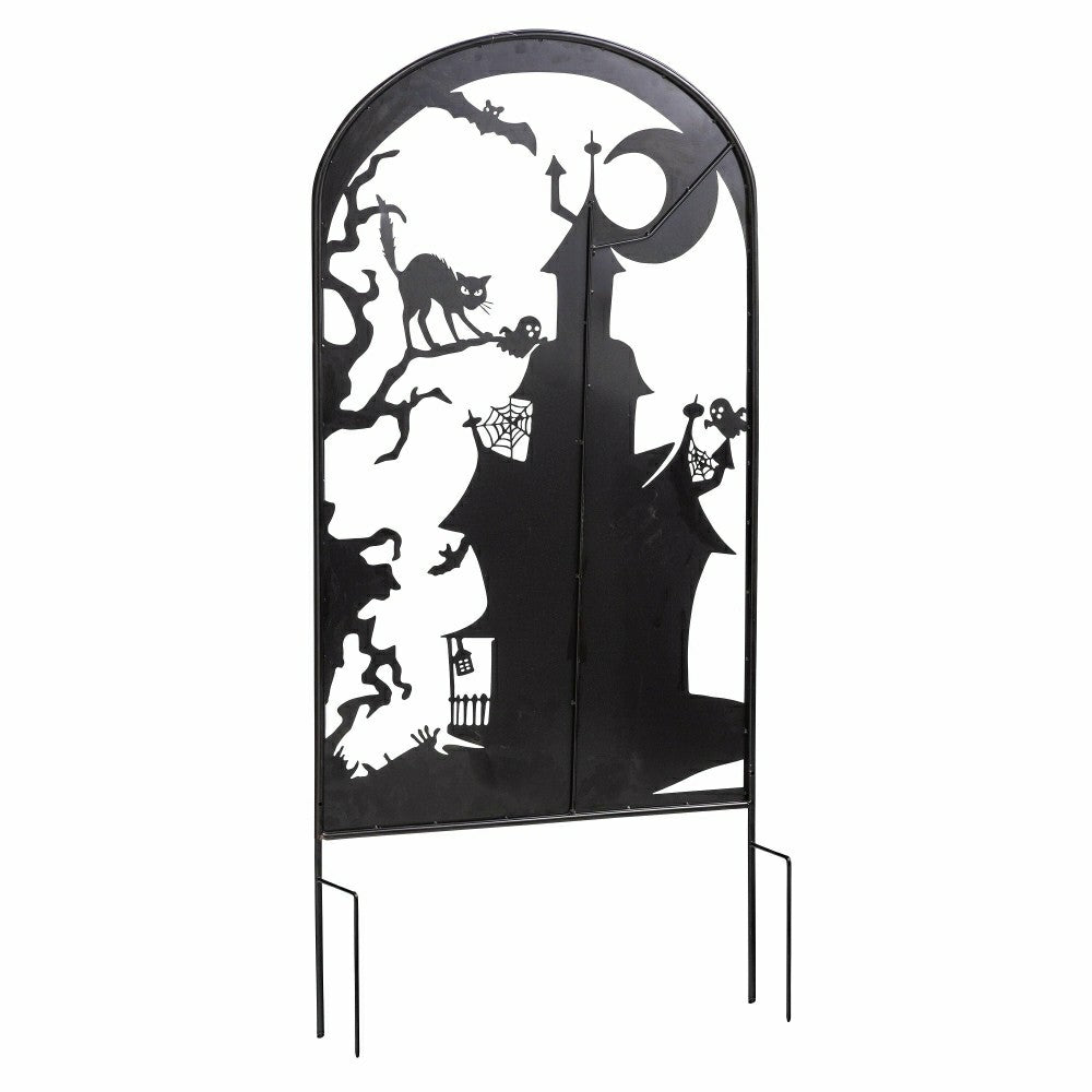 Metal Halloween Trellises In Witch And Haunted House Designs | Plow & Hearth