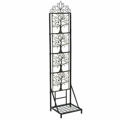 Tree of Life Metal Lattice Trellis with Planter Stand | Plow & Hearth