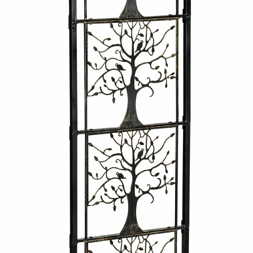 Tree of Life Metal Lattice Trellis with Planter Stand | Plow & Hearth