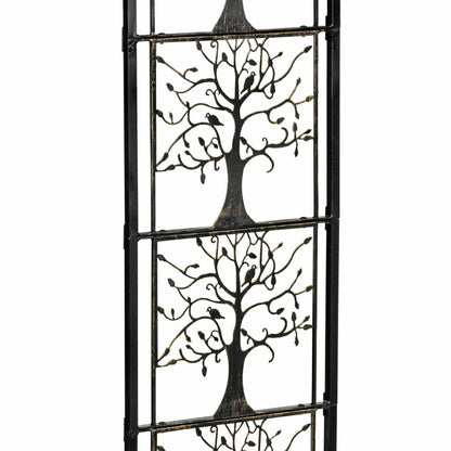 Tree of Life Metal Lattice Trellis with Planter Stand | Plow & Hearth
