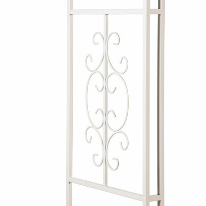 White Montebello Slimline Garden Arbor | Plow & Hearth