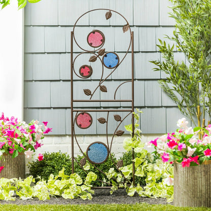 Metal Trellis with Glass Accents | Plow & Hearth