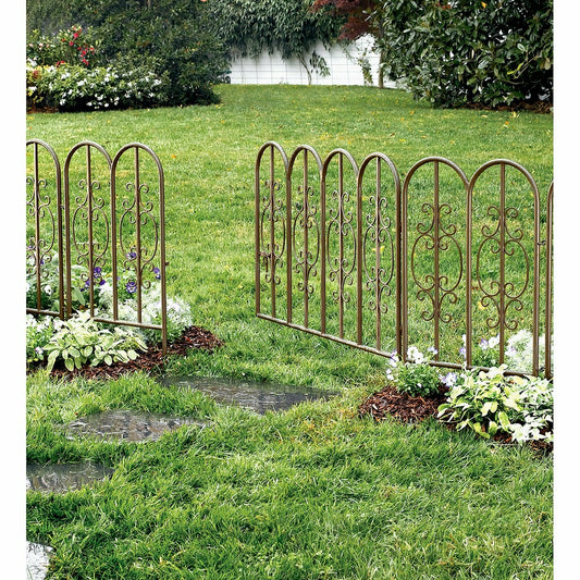 Iron Garden Fencing 4-Piece Set | Plow & Hearth