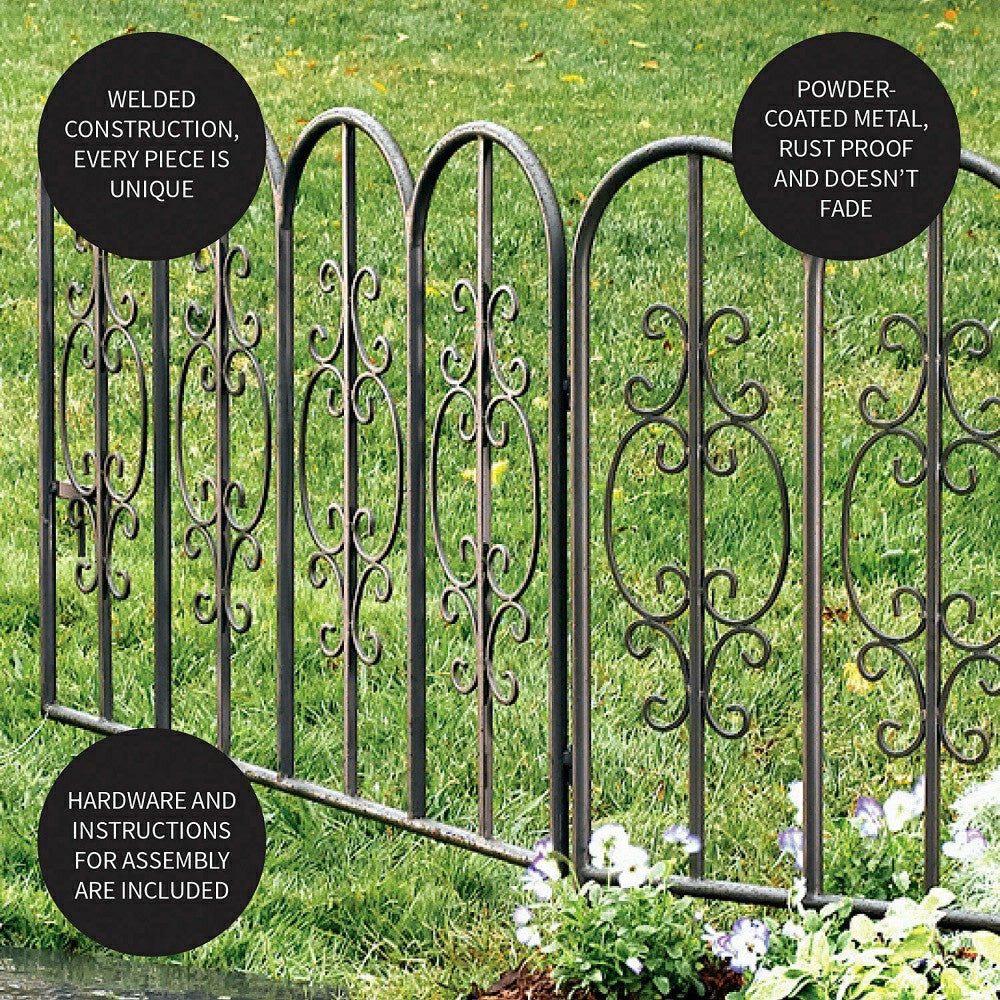 Montebello Iron Garden Fencing, Set of 2 | Plow & Hearth