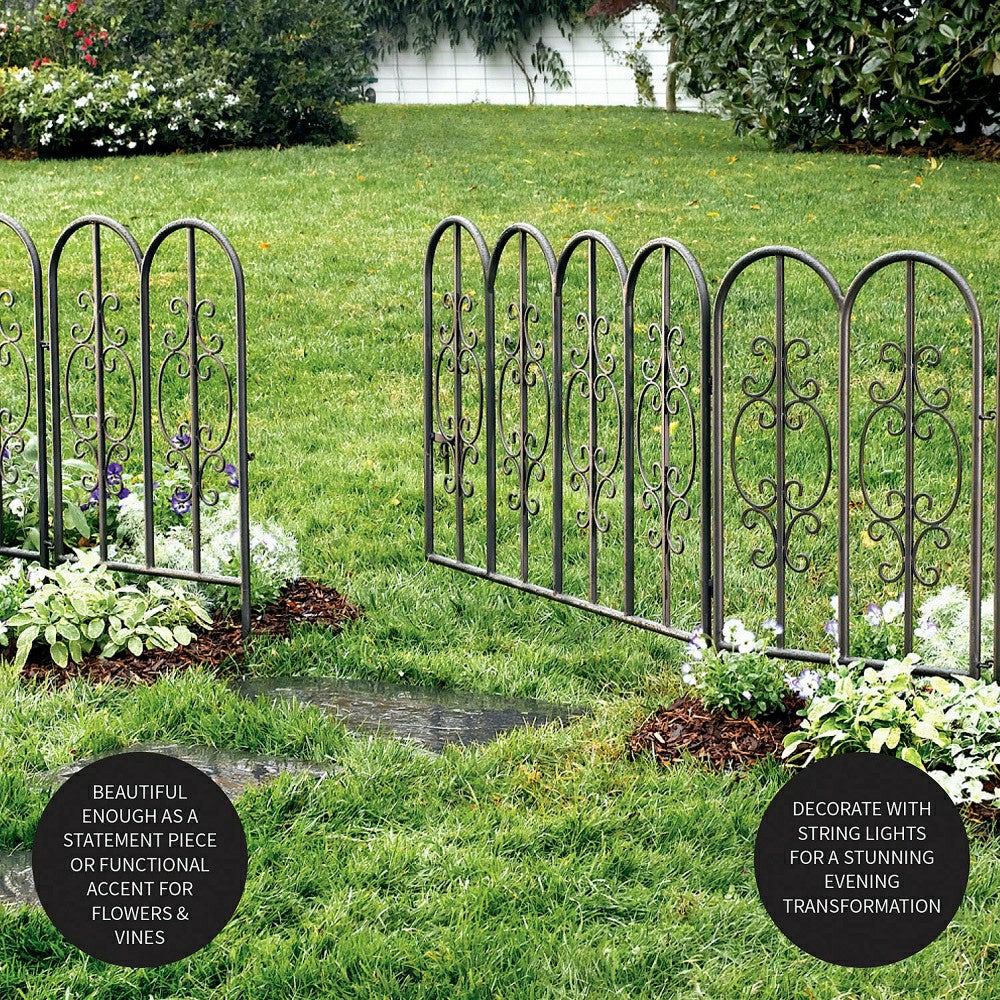 Montebello Iron Garden Fencing, Set of 2 | Plow & Hearth