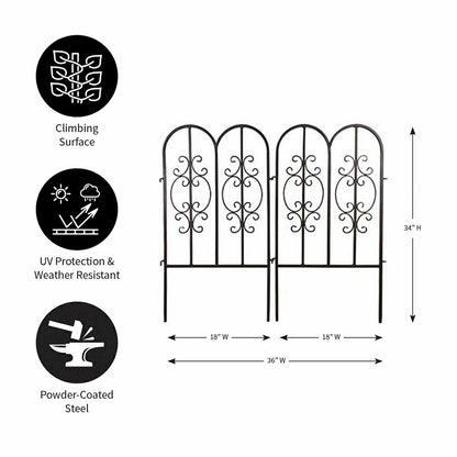 Montebello Iron Garden Fencing, Set of 2 | Plow & Hearth