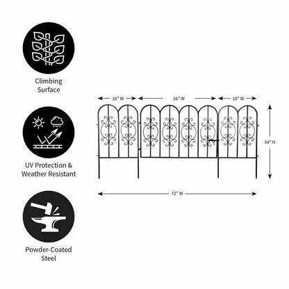 Montebello Iron Garden Fencing with Gate | Plow & Hearth