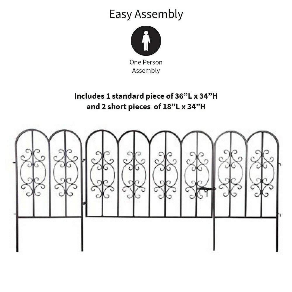 Montebello Iron Garden Fencing with Gate | Plow & Hearth