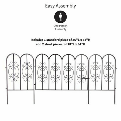 Montebello Iron Garden Fencing with Gate | Plow & Hearth