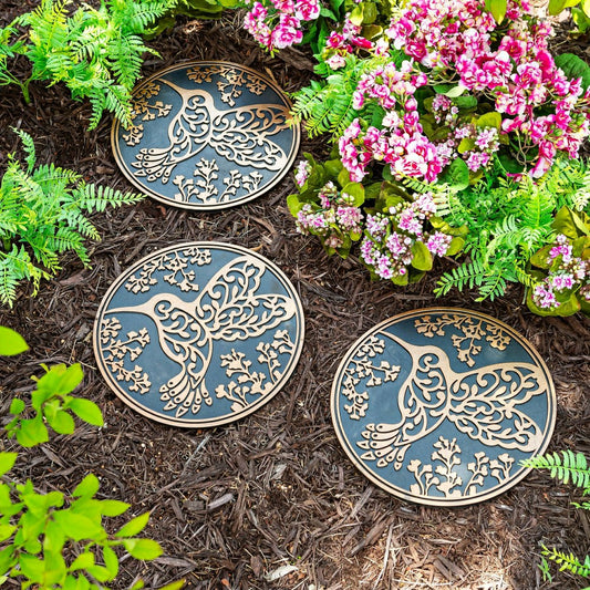 Recycled Rubber Stepping Stones, Set of 3 | Plow & Hearth