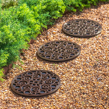 Recycled Rubber Stepping Stones, Set of 3 | Plow & Hearth