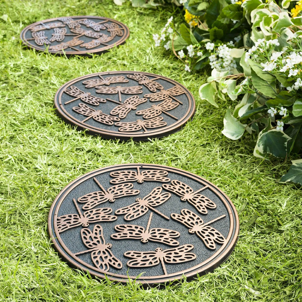 Recycled Rubber Stepping Stones, Set of 3 | Plow & Hearth