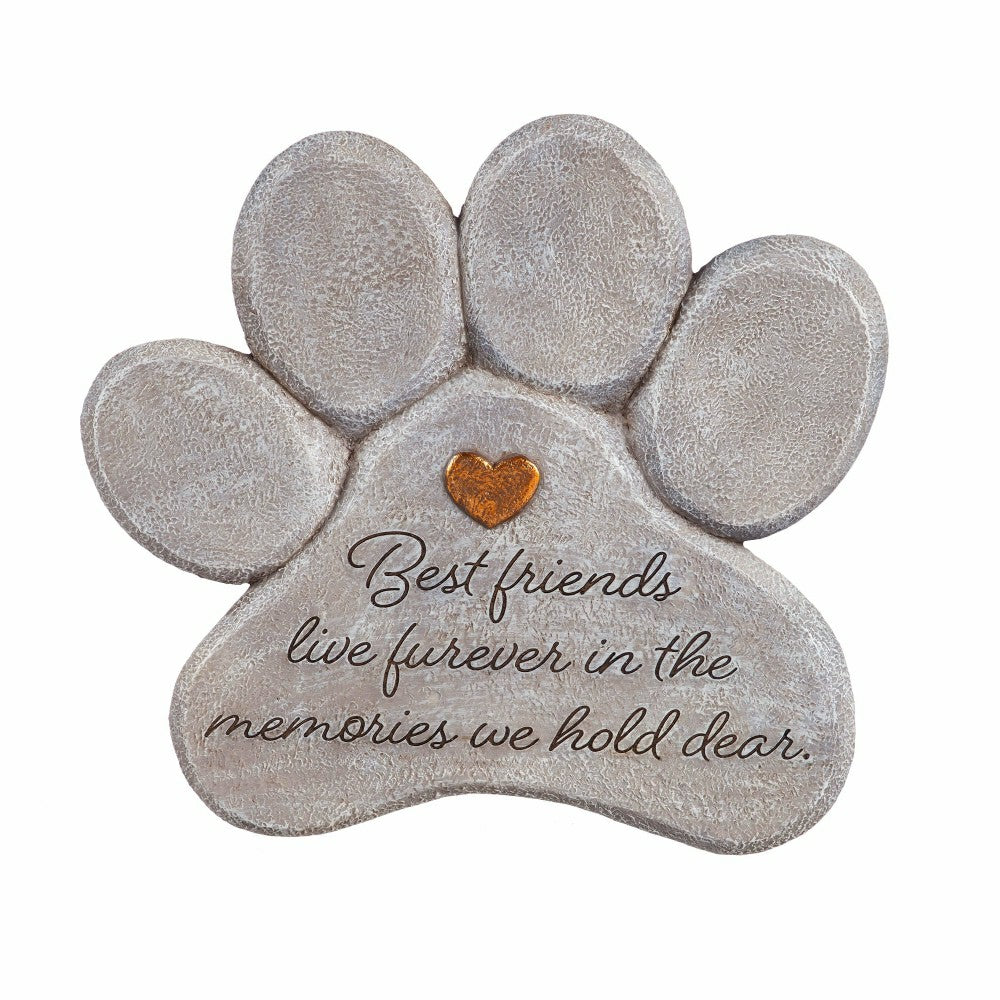 Pet Memorial Garden Stone, Best Friends Live Forever, 11" | Plow & Hearth