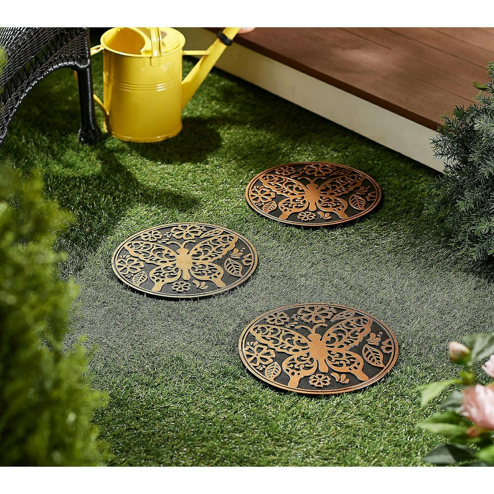 Recycled Rubber Stepping Stones, Set of 3 | Plow & Hearth