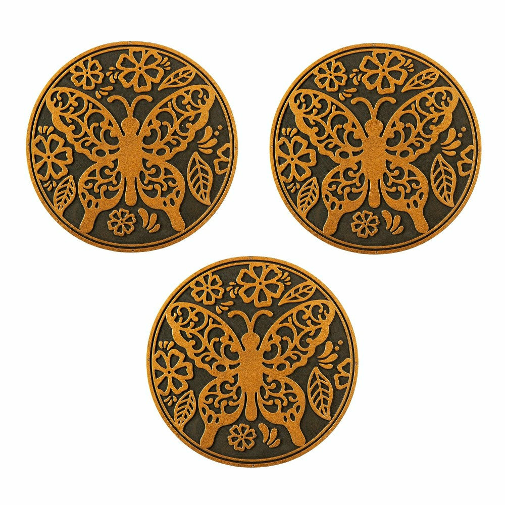 Recycled Rubber Stepping Stones, Set of 3 | Plow & Hearth