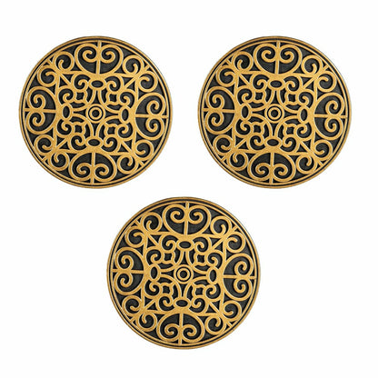Recycled Rubber Stepping Stones, Set of 3 - Golden Medallion | Plow & Hearth