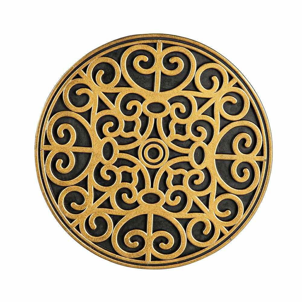 Recycled Rubber Stepping Stones, Set of 3 - Golden Medallion | Plow & Hearth