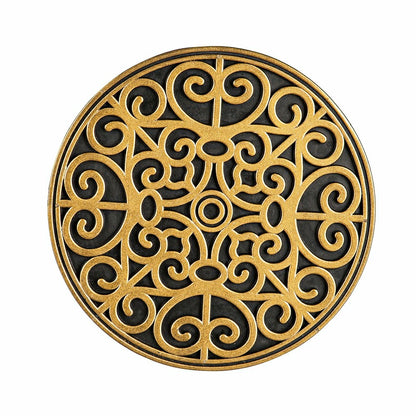 Recycled Rubber Stepping Stones, Set of 3 - Golden Medallion | Plow & Hearth