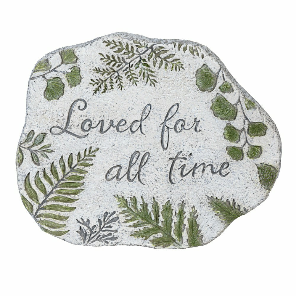 Memorial Garden & Memorial Stone, Loved for All Time Cement Fern Garde | Plow & Hearth