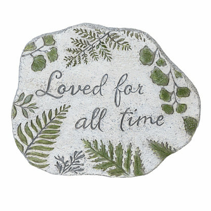 Memorial Garden & Memorial Stone, Loved for All Time Cement Fern Garde | Plow & Hearth
