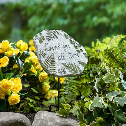 Memorial Garden & Memorial Stone, Loved for All Time Cement Fern Garde | Plow & Hearth