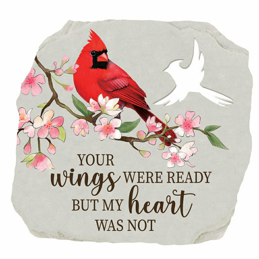 Memorial Garden Stone, Cut Out Square Cardinal | Plow & Hearth