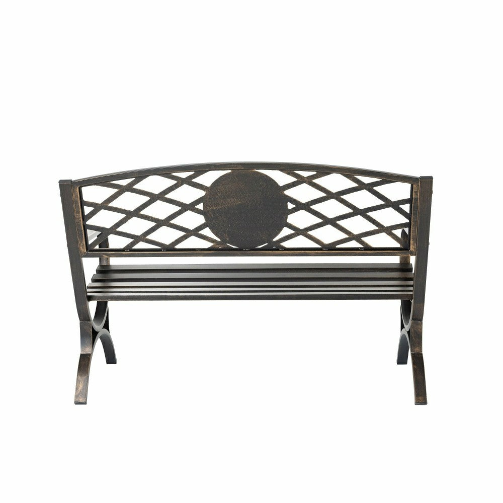 Thoughts & Hearts Memorial Metal Garden Bench | Plow & Hearth