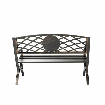 Thoughts & Hearts Memorial Metal Garden Bench | Plow & Hearth