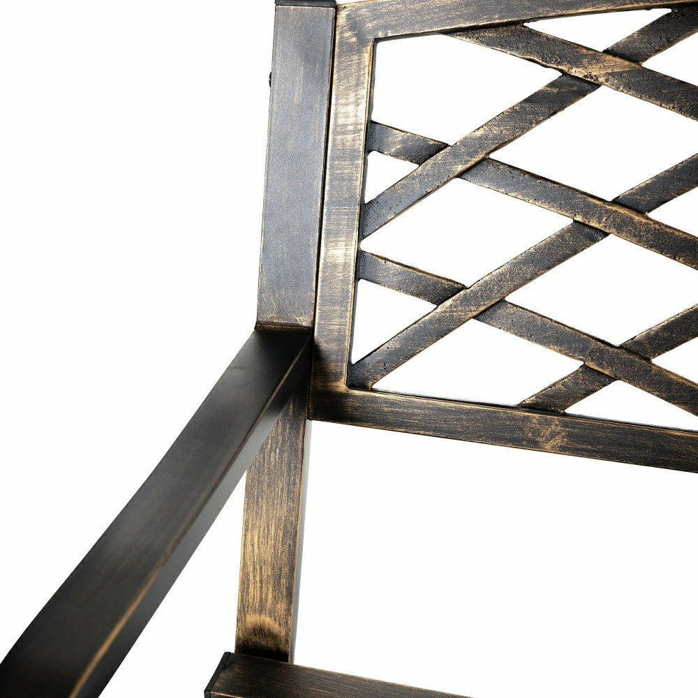 Thoughts & Hearts Memorial Metal Garden Bench | Plow & Hearth
