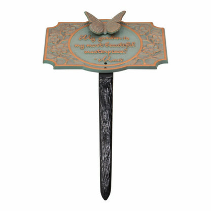 Monet Garden Butterfly Lawn Plaque, Antique Copper | Plow & Hearth