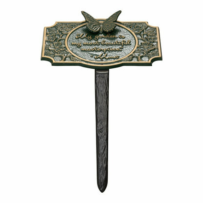 Monet Garden Butterfly Lawn Plaque, Antique Copper | Plow & Hearth