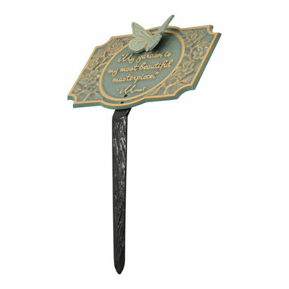 Monet Garden Butterfly Lawn Plaque, Antique Copper | Plow & Hearth