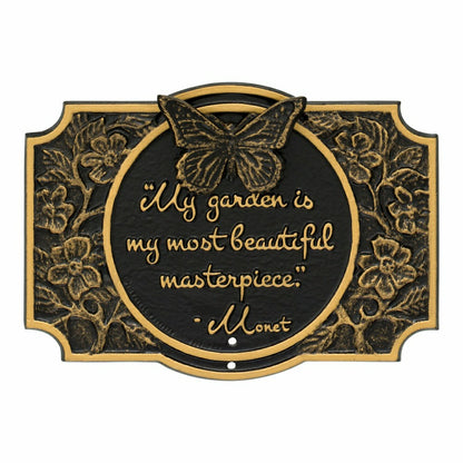 Monet Garden Butterfly Lawn Plaque, Antique Copper | Plow & Hearth